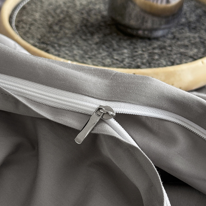 91家纺网 家纺一手货源 找家纺 宏羽纺家纺 2026新款100S长绒棉浮雕提花居家四件套 山间雾-丁香灰