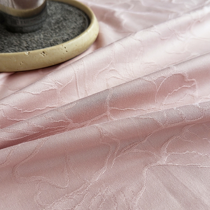 91家纺网 家纺一手货源 找家纺 宏羽纺家纺 2026新款100S长绒棉浮雕提花居家四件套 山间雾-豆沙