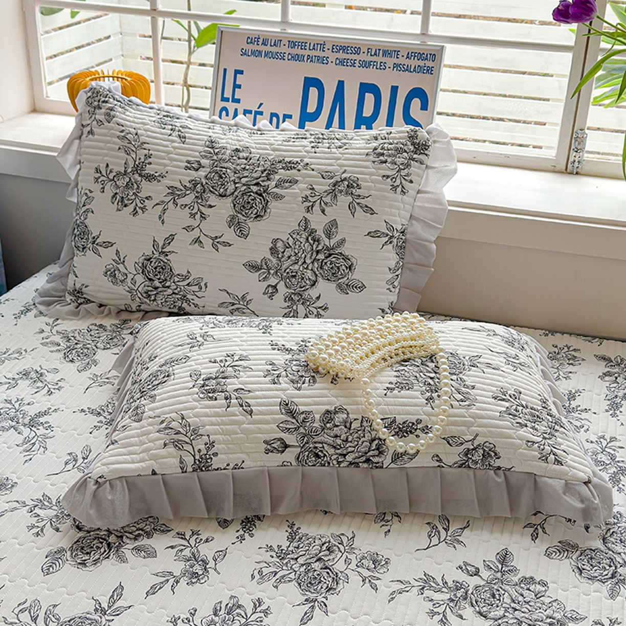 91家纺网 家纺一手货源 找家纺 冬然家纺 2026新款锦氨凉感丝数码印花工艺云感纱花边凉席席子 素颜花絮