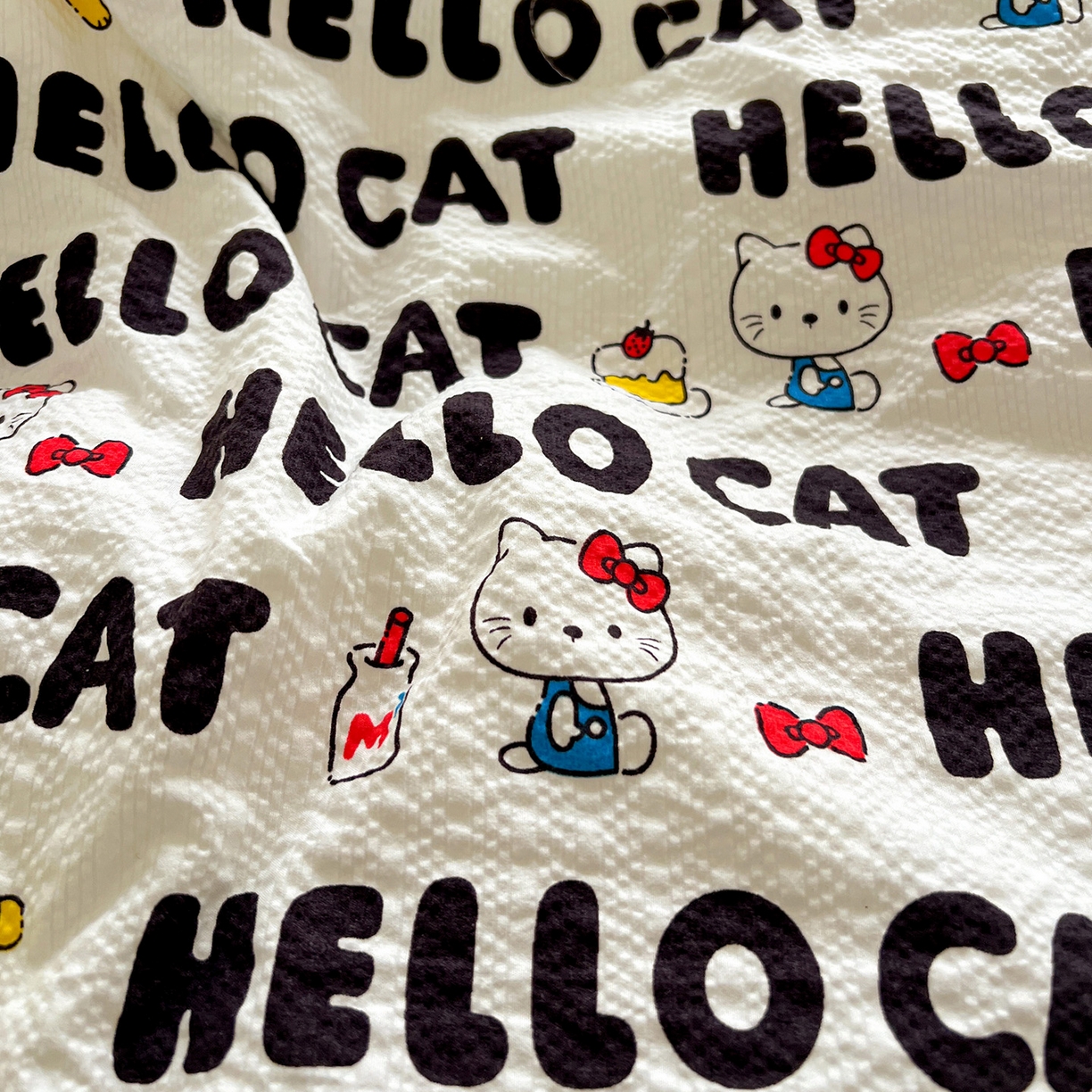 91家纺网 家纺一手货源 找家纺 恒尚居 2026新款A类泡芙纱贝壳边夏被四套件空调被三角针绣边夏被夏被四件套 【字母喵喵】小花边