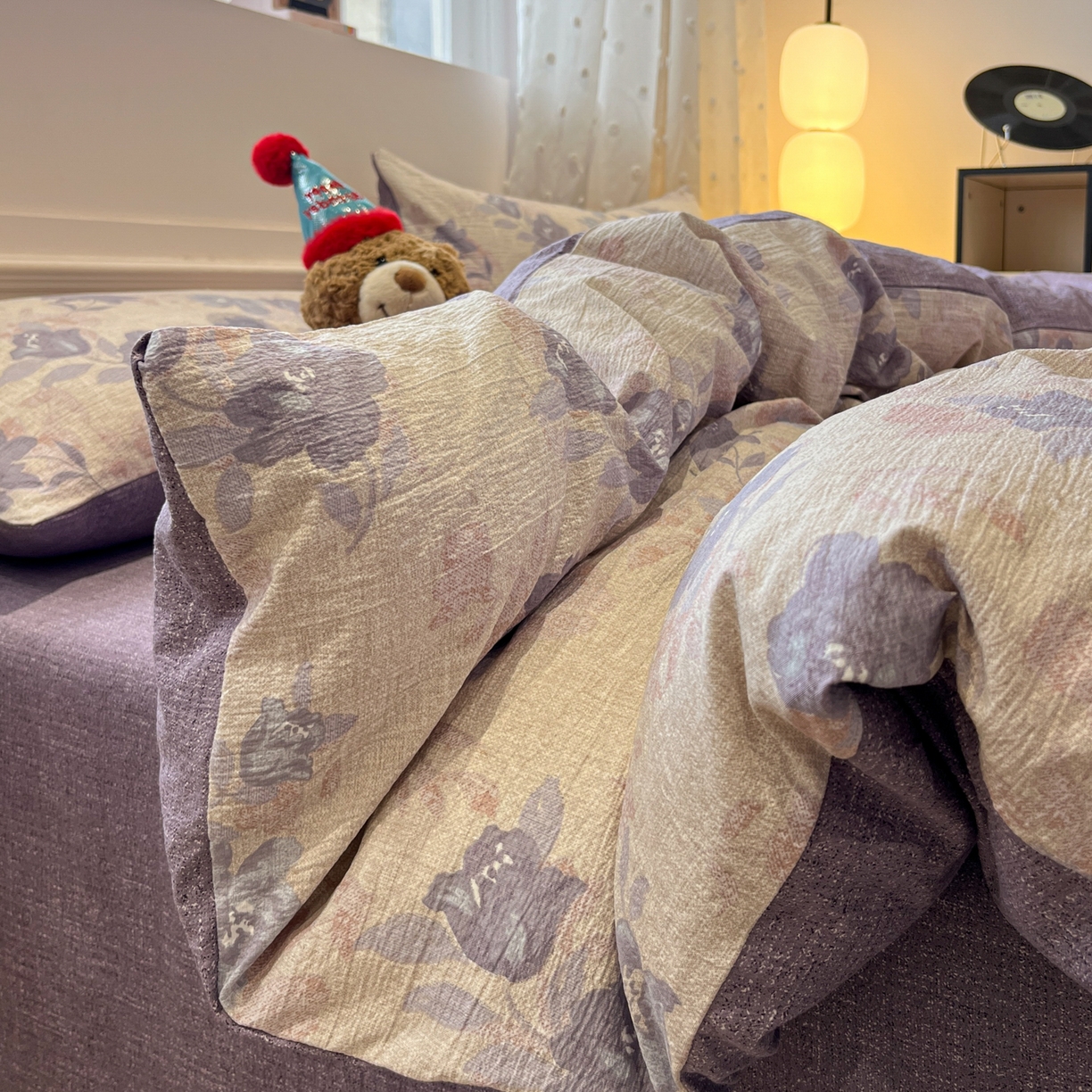 91家纺网 家纺一手货源 找家纺 蓝极人 2026新款原麻复古四件套 东方墨蓝