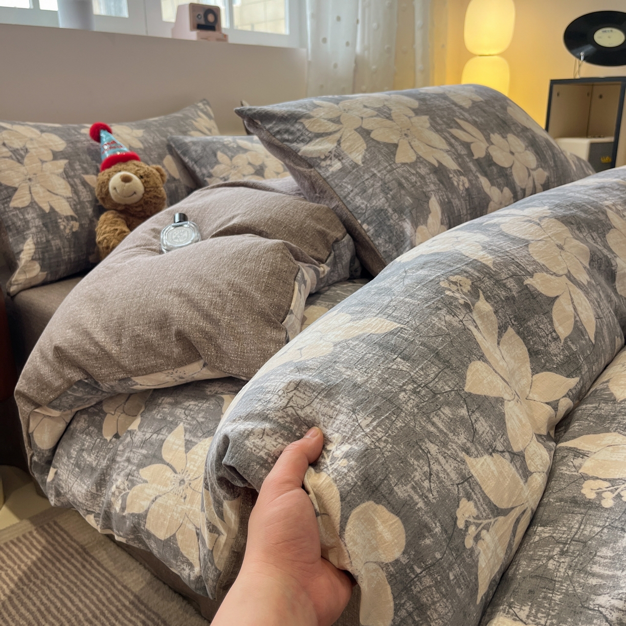 91家纺网 家纺一手货源 找家纺 蓝极人 2026新款原麻复古四件套 扶光