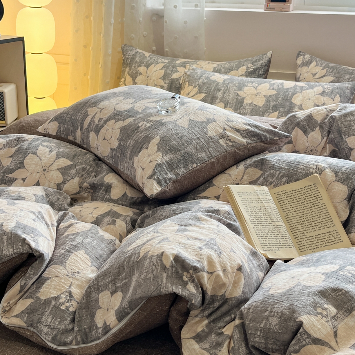 91家纺网 家纺一手货源 找家纺 蓝极人 2026新款原麻复古四件套 扶光