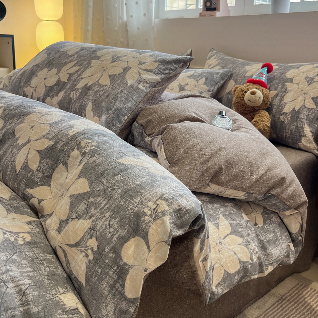 91家纺网 家纺一手货源 找家纺 蓝极人 2026新款原麻复古四件套 扶光