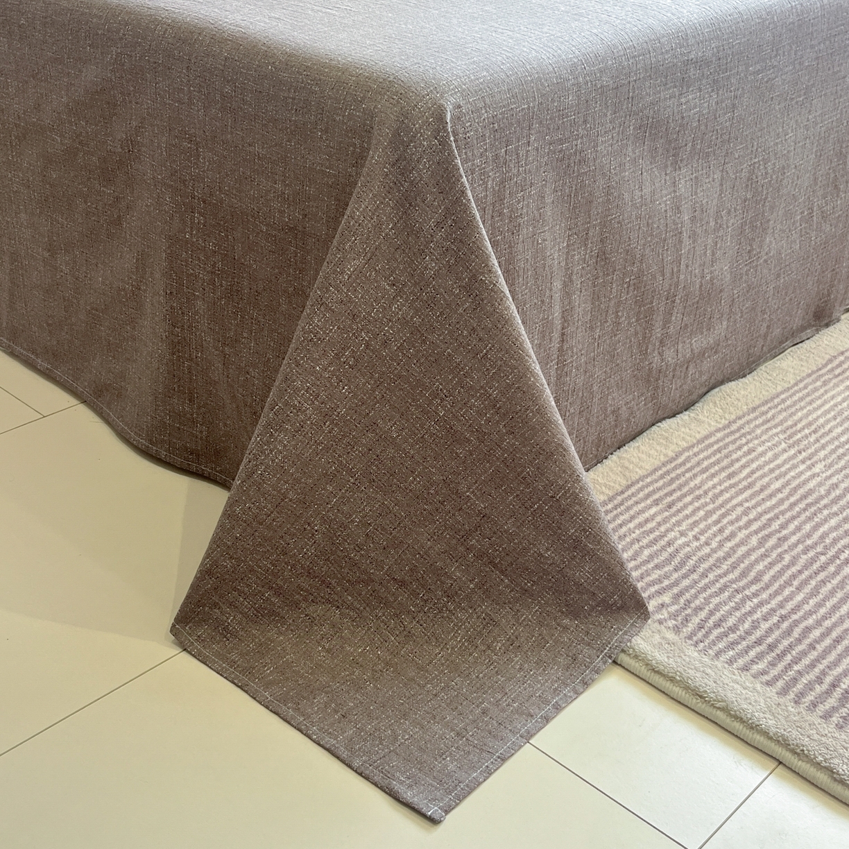 91家纺网 家纺一手货源 找家纺 蓝极人 2026新款原麻复古四件套 风木槿-咖