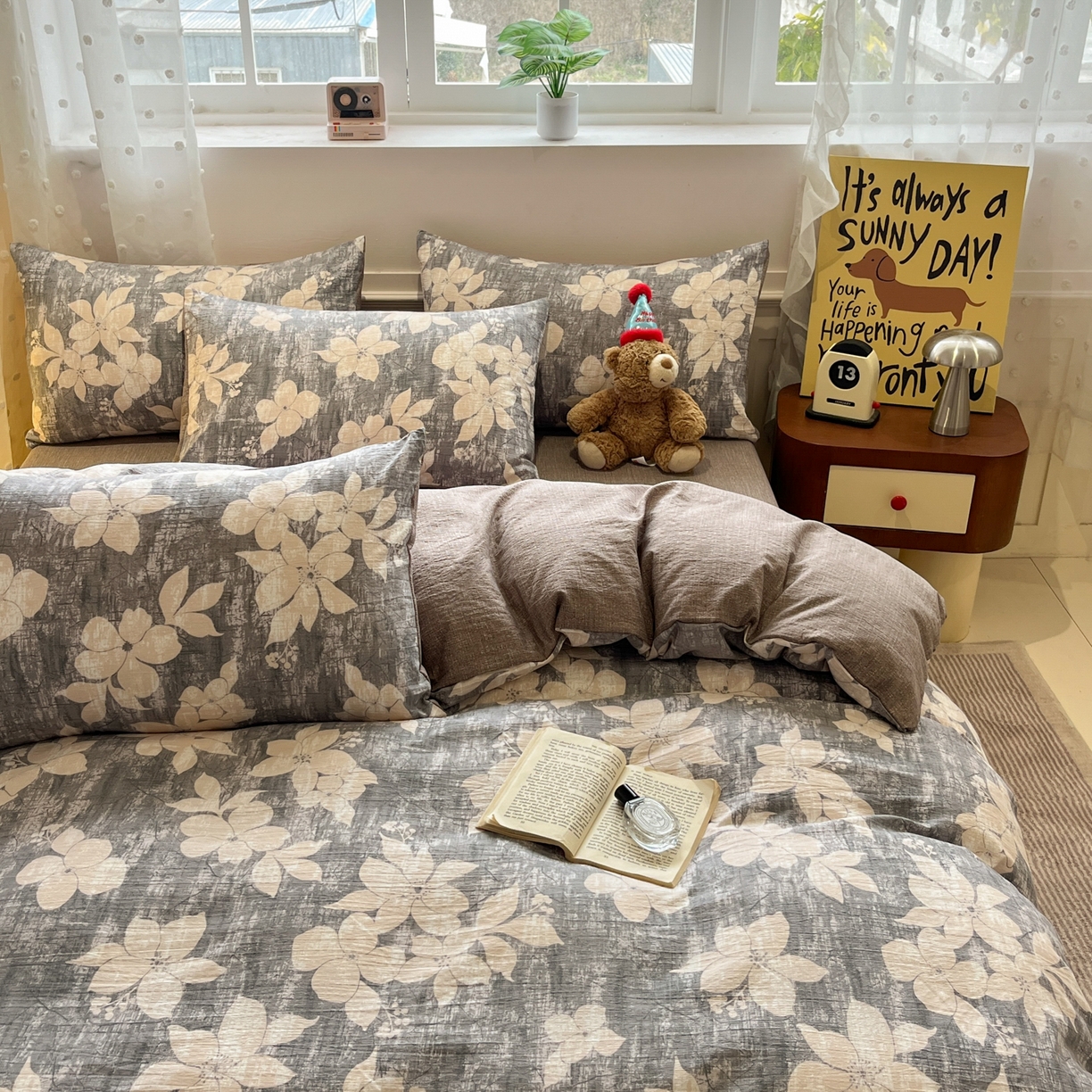 91家纺网 家纺一手货源 找家纺 蓝极人 2026新款原麻复古四件套 扶光