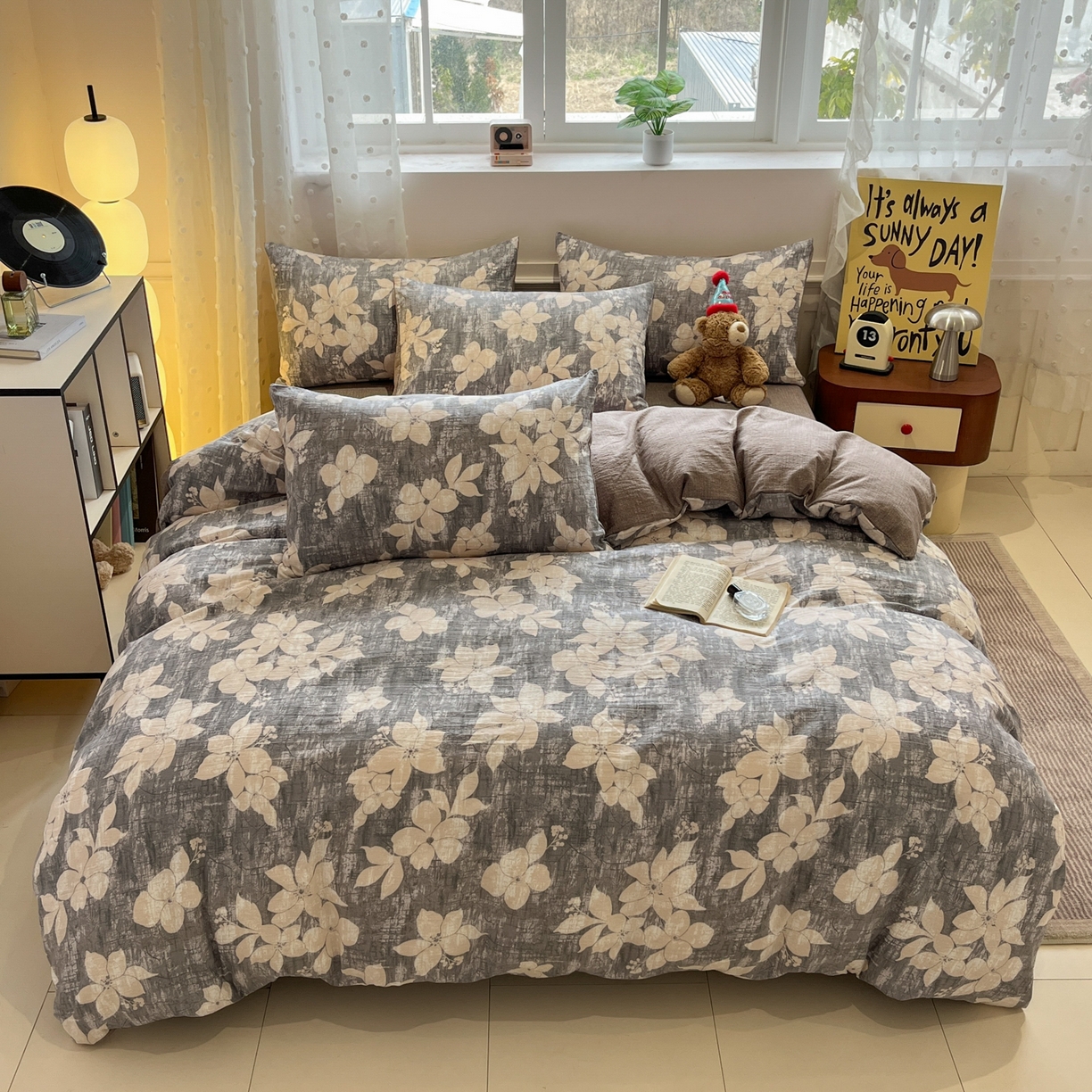 91家纺网 家纺一手货源 找家纺 蓝极人 2026新款原麻复古四件套 扶光