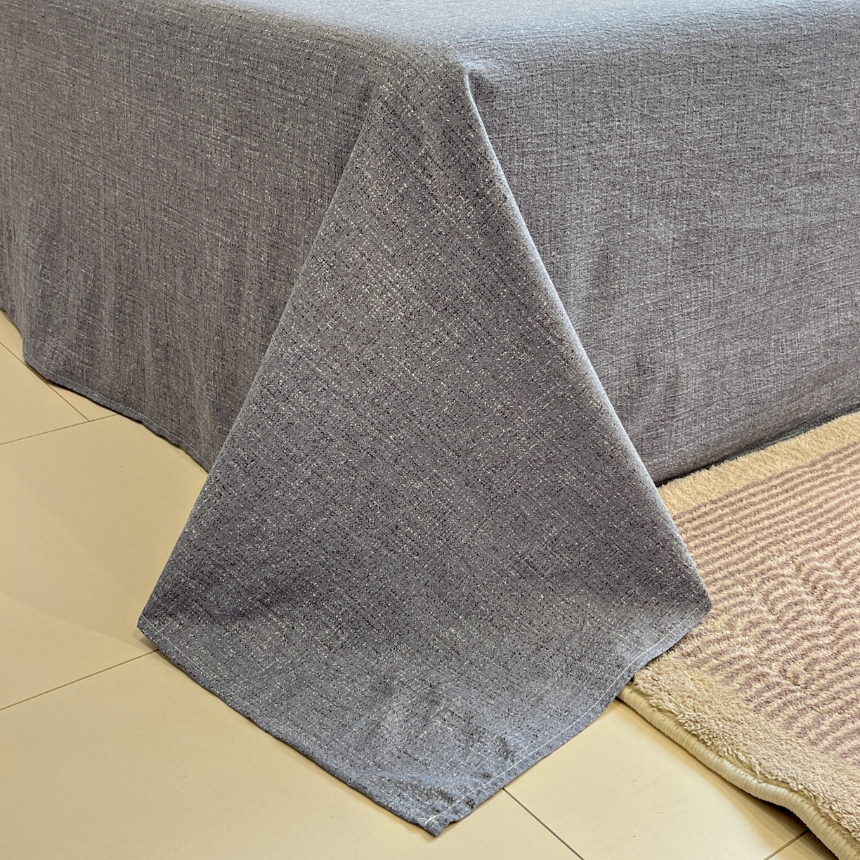 91家纺网 家纺一手货源 找家纺 蓝极人 2026新款原麻复古四件套 戴丽小姐-灰