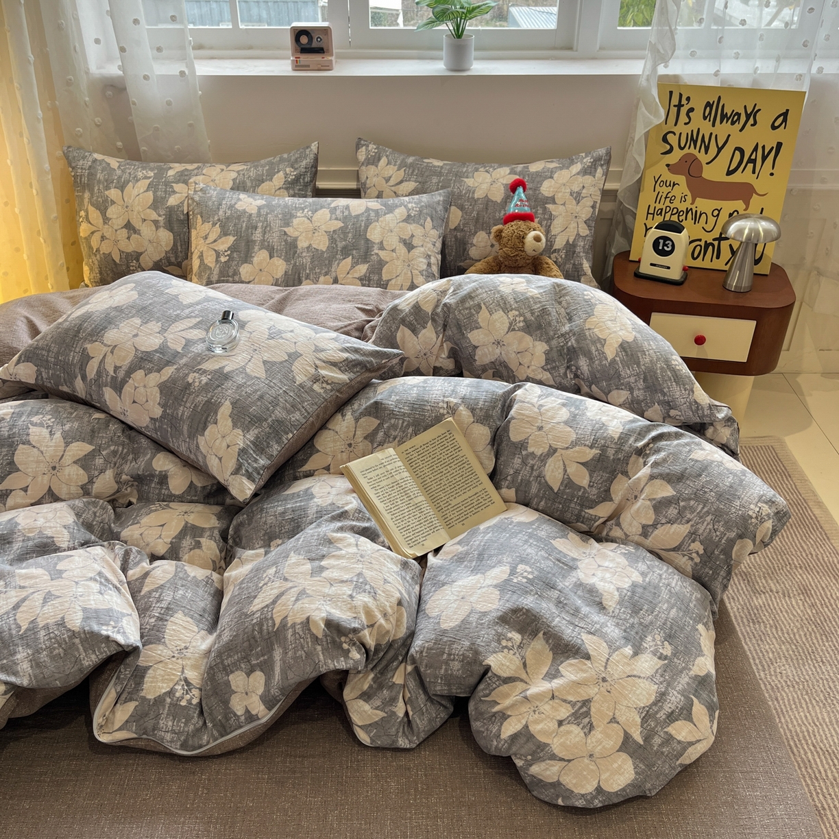 91家纺网 家纺一手货源 找家纺 蓝极人 2026新款原麻复古四件套 扶光