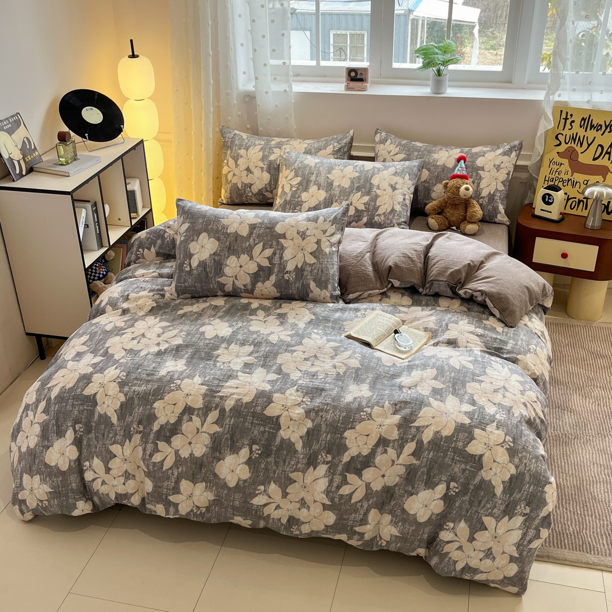 91家纺网 家纺一手货源 找家纺 蓝极人 2026新款原麻复古四件套 扶光