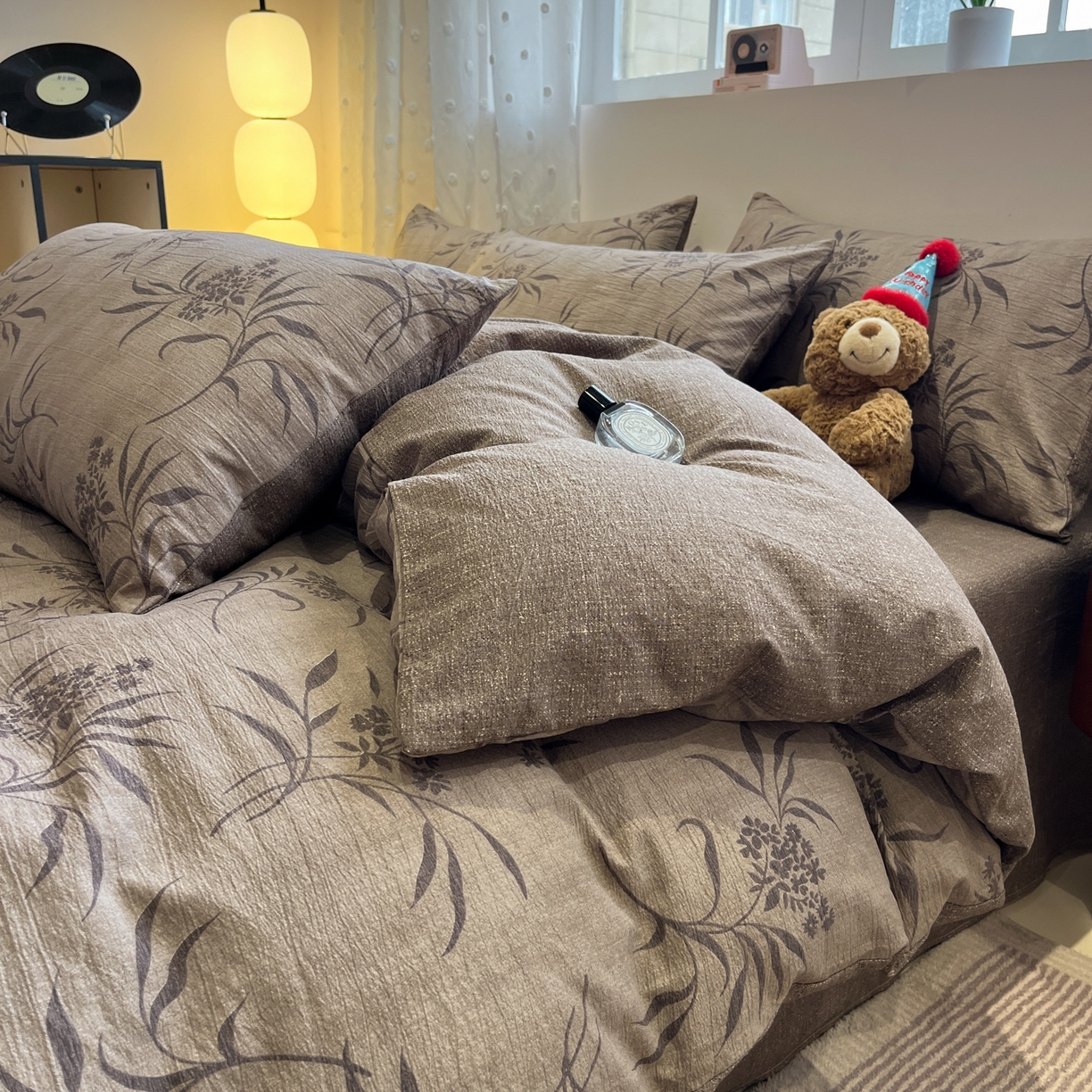 蓝极人 2026新款原麻复古四件套 玉茗