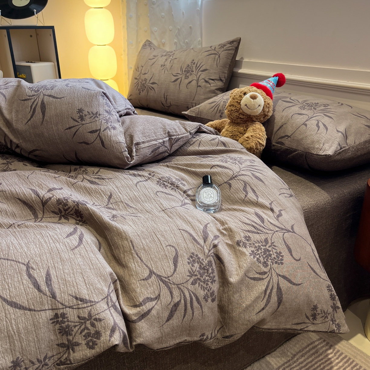 91家纺网 家纺一手货源 找家纺 蓝极人 2026新款原麻复古四件套 玉茗