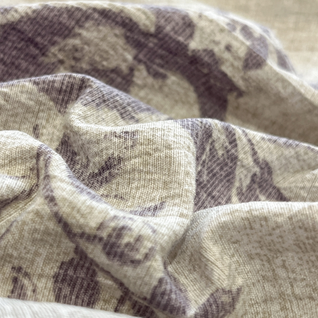 91家纺网 家纺一手货源 找家纺 蓝极人 2026新款原麻复古四件套 风木槿-紫