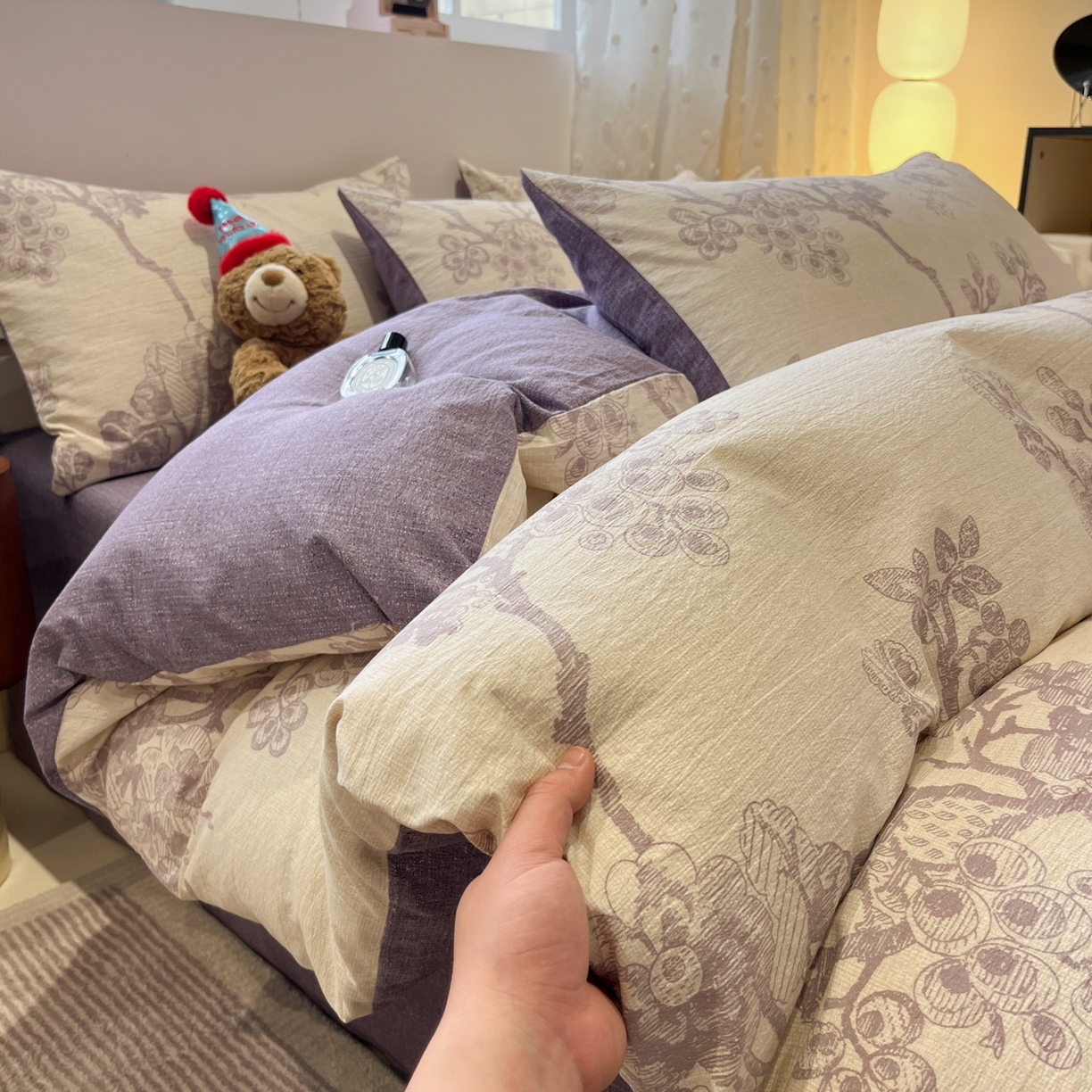 91家纺网 家纺一手货源 找家纺 蓝极人 2026新款原麻复古四件套 砚秋