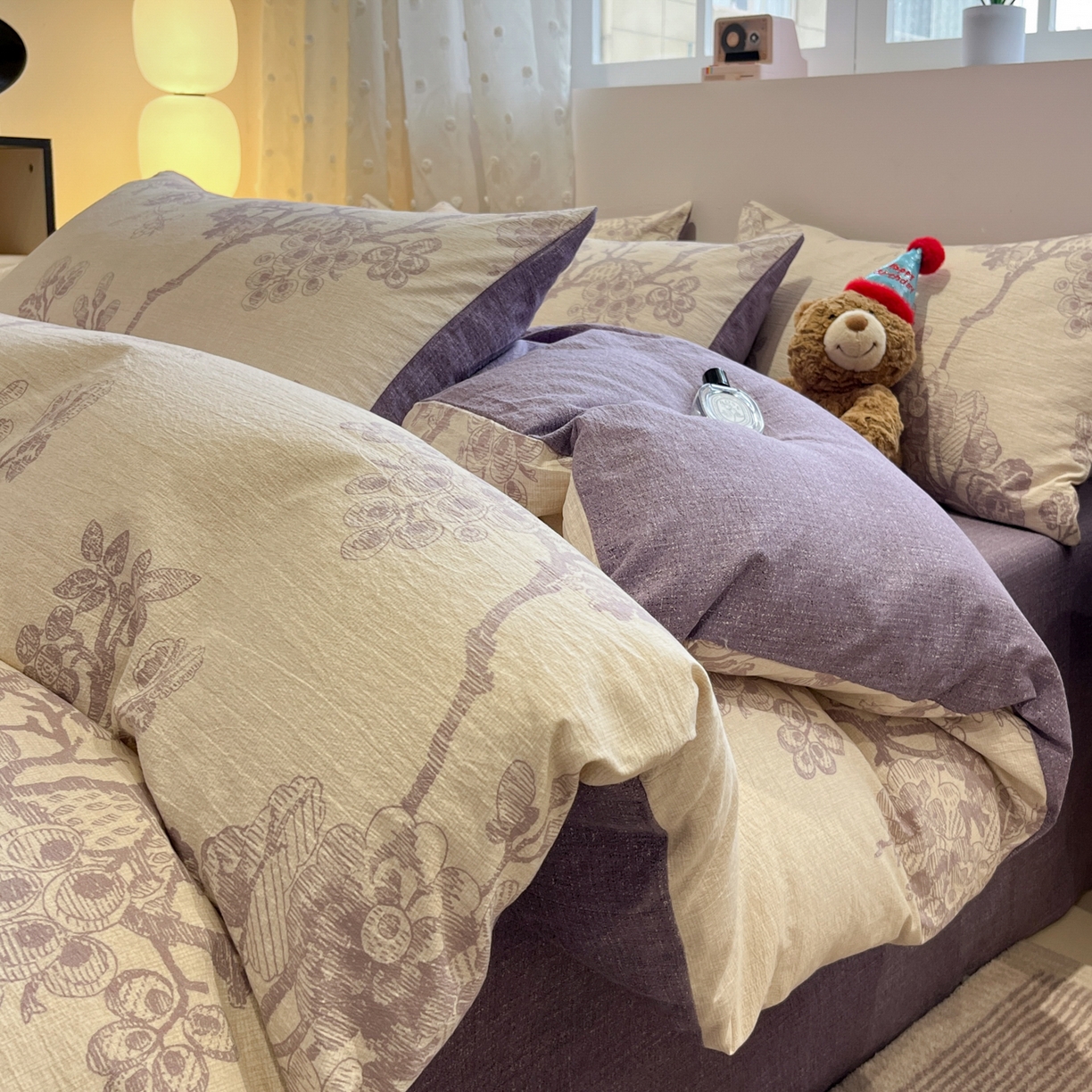 91家纺网 家纺一手货源 找家纺 蓝极人 2026新款原麻复古四件套 砚秋