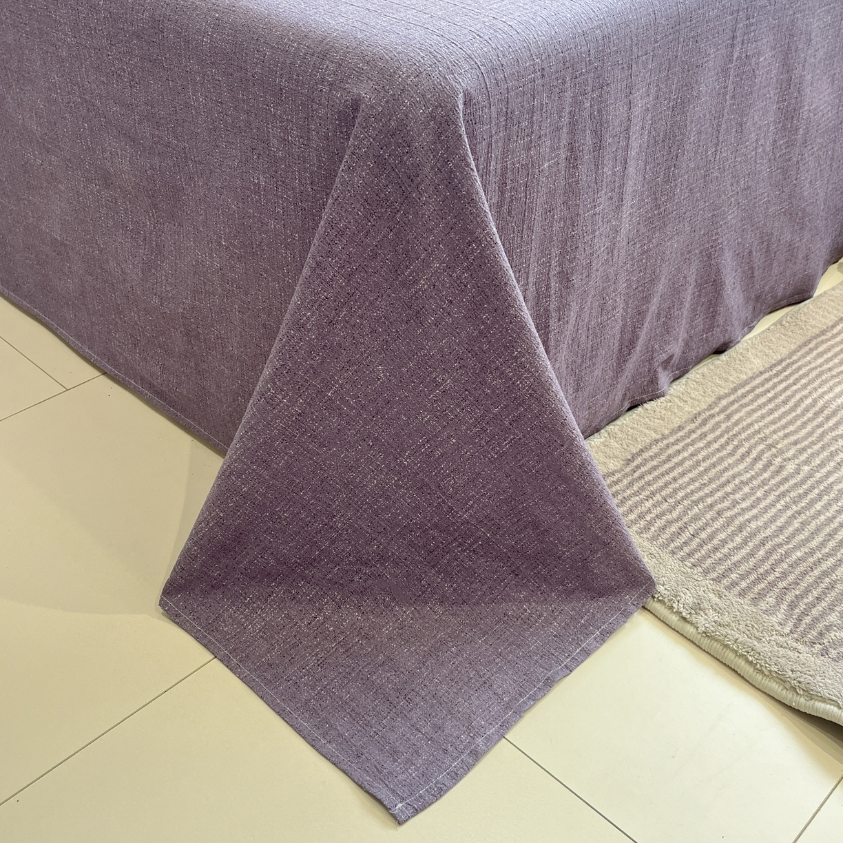 91家纺网 家纺一手货源 找家纺 蓝极人 2026新款原麻复古四件套 砚秋