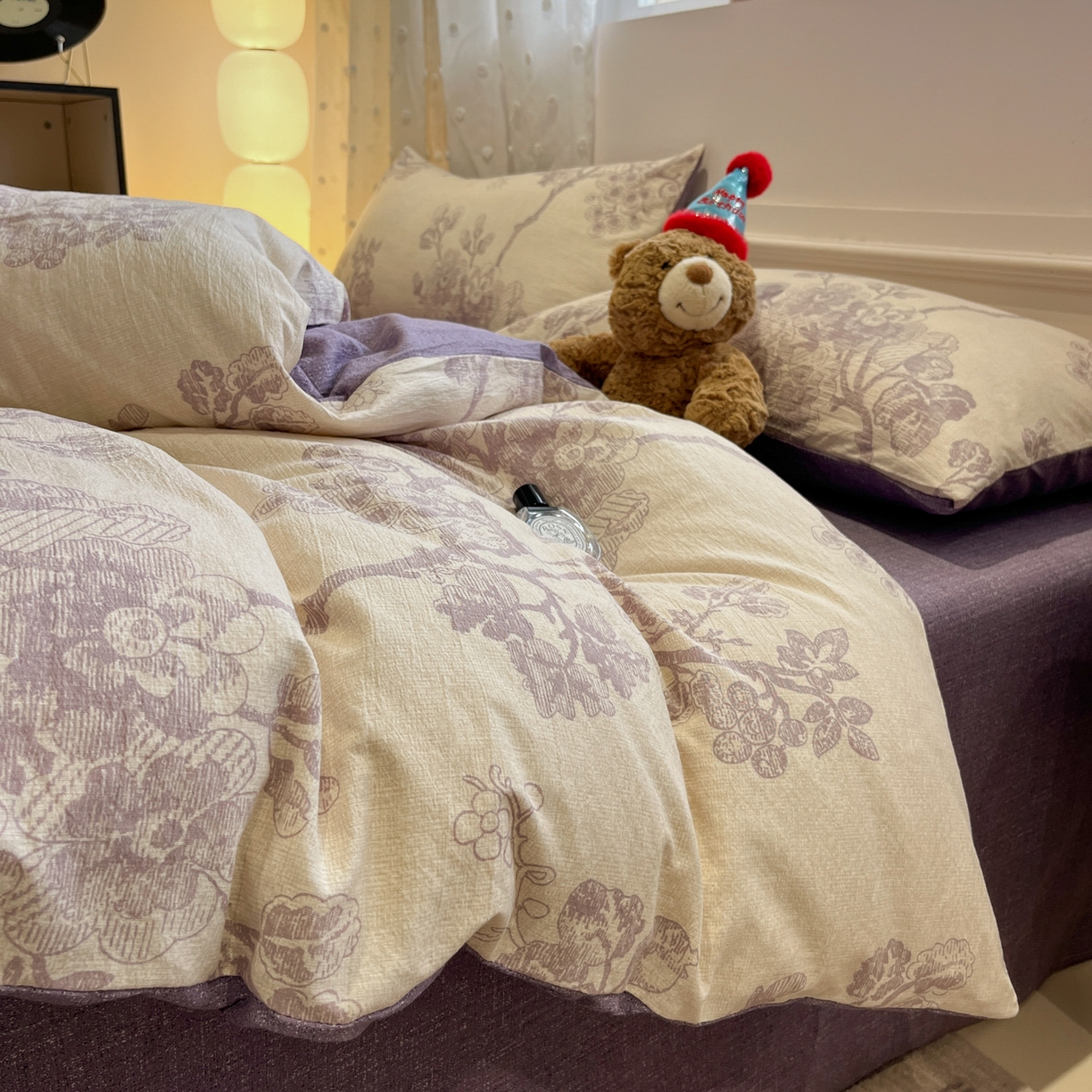 91家纺网 家纺一手货源 找家纺 蓝极人 2026新款原麻复古四件套 砚秋