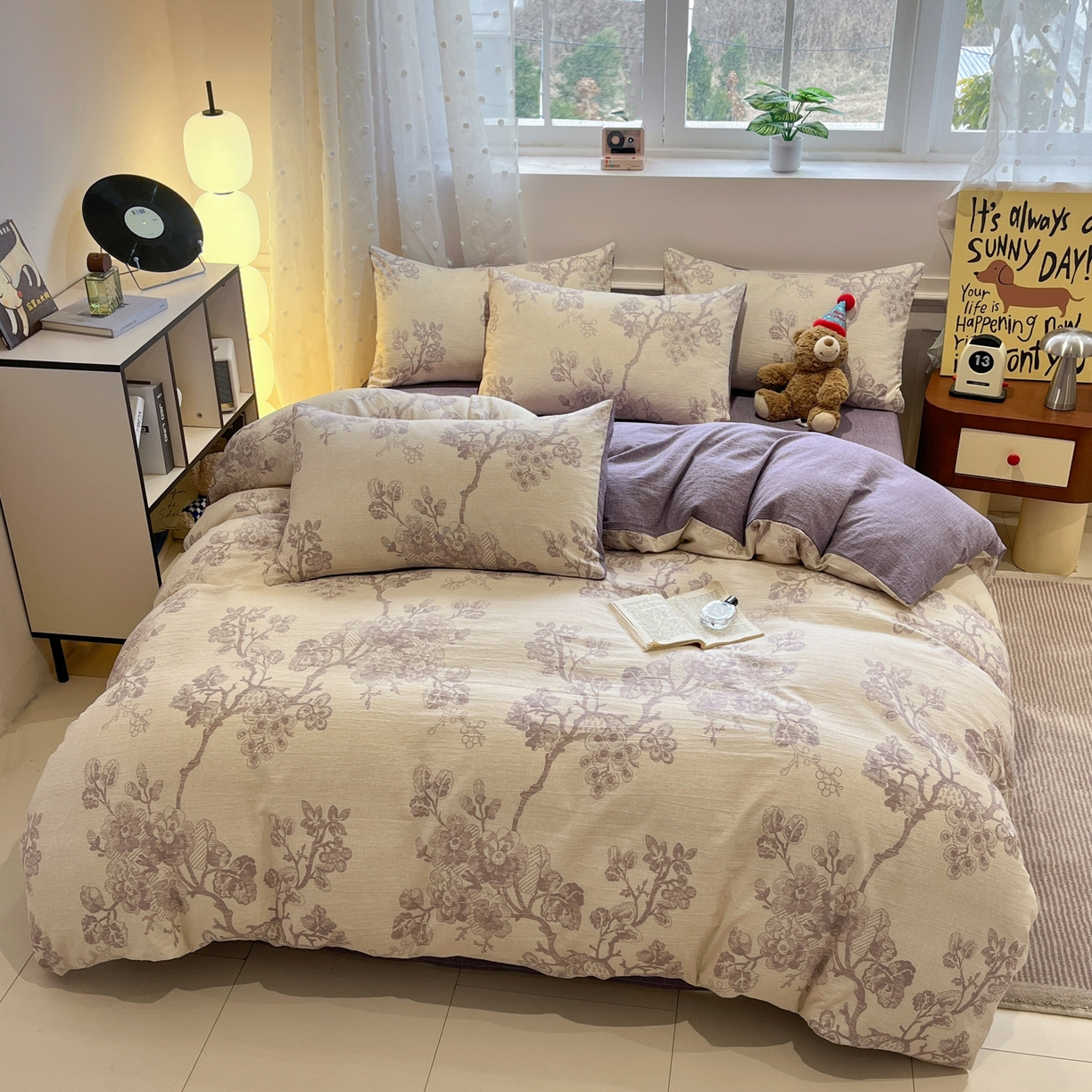 91家纺网 家纺一手货源 找家纺 蓝极人 2026新款原麻复古四件套 砚秋