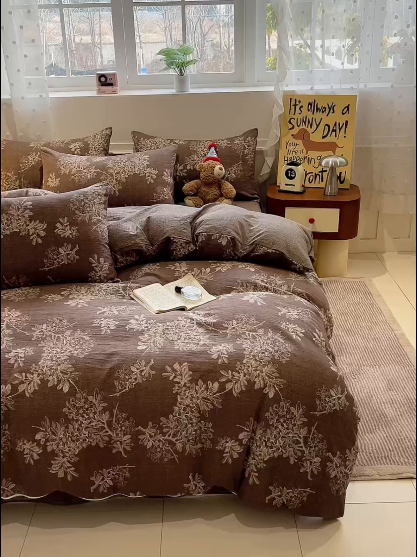 91家纺网 家纺一手货源 找家纺 蓝极人 2026新款原麻复古四件套 锦瑟