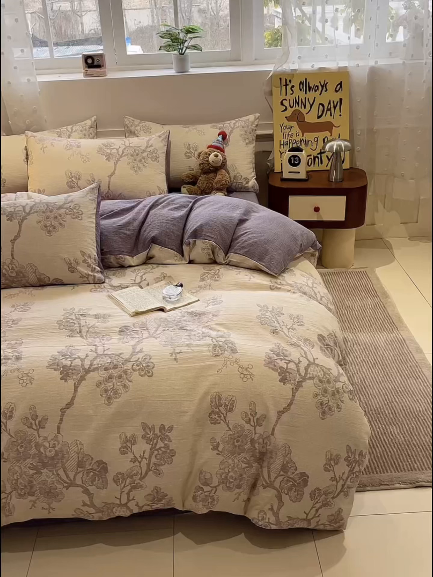 91家纺网 家纺一手货源 找家纺 蓝极人 2026新款原麻复古四件套 砚秋