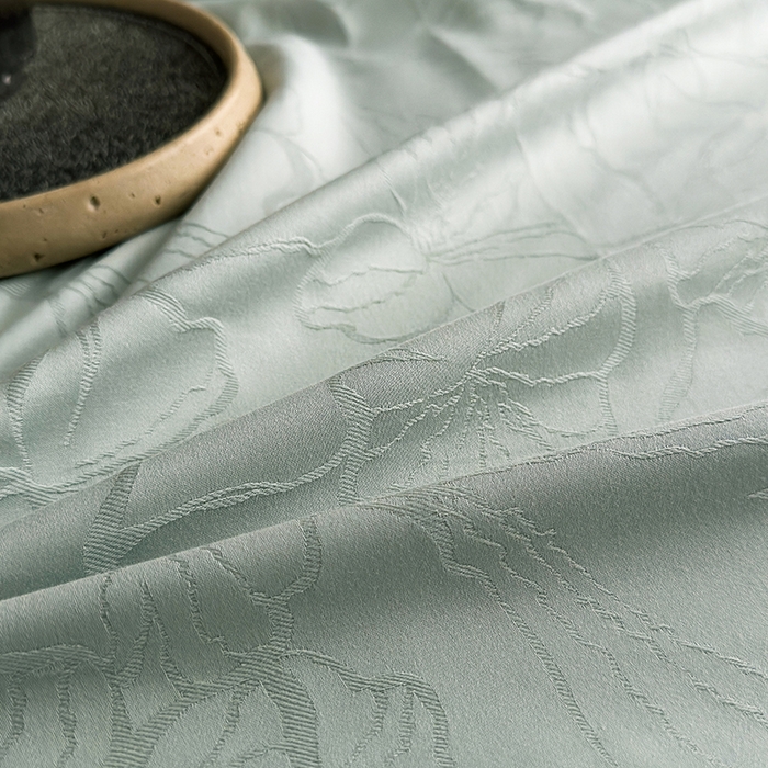 91家纺网 家纺一手货源 找家纺 宏羽纺家纺 2026新款100S长绒棉浮雕提花居家四件套 山间雾-喜绿