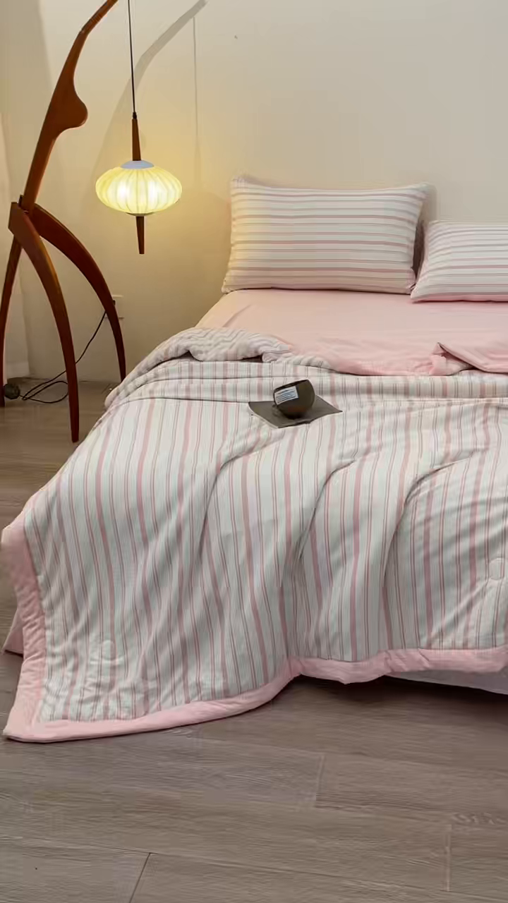 91家纺网 家纺一手货源 找家纺 （总）江暮云家纺 2026新款色织提花新疆棉花夏被空调被