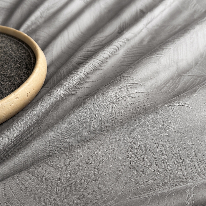 91家纺网 家纺一手货源 找家纺 宏羽纺家纺 2026新款100S长绒棉浮雕提花居家四件套 叶纷-丁香灰