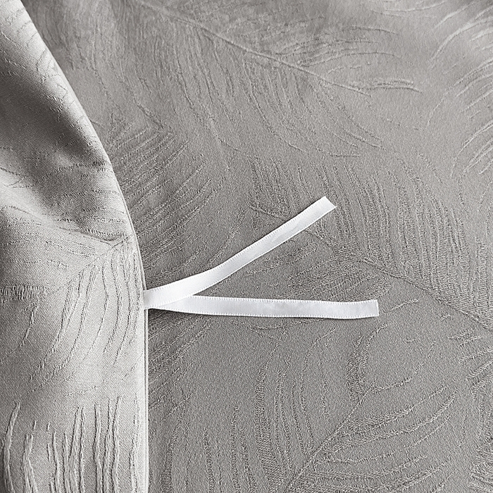 91家纺网 家纺一手货源 找家纺 宏羽纺家纺 2026新款100S长绒棉浮雕提花居家四件套 叶纷-丁香灰