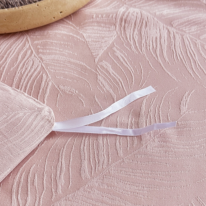 91家纺网 家纺一手货源 找家纺 宏羽纺家纺 2026新款100S长绒棉浮雕提花居家四件套 叶纷-豆沙