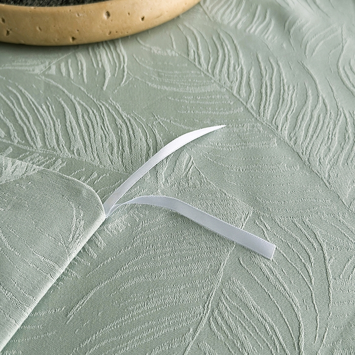 91家纺网 家纺一手货源 找家纺 宏羽纺家纺 2026新款100S长绒棉浮雕提花居家四件套 叶纷-喜绿