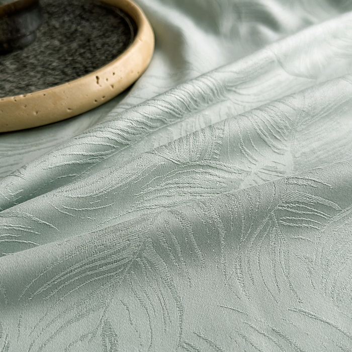 91家纺网 家纺一手货源 找家纺 宏羽纺家纺 2026新款100S长绒棉浮雕提花居家四件套 叶纷-喜绿