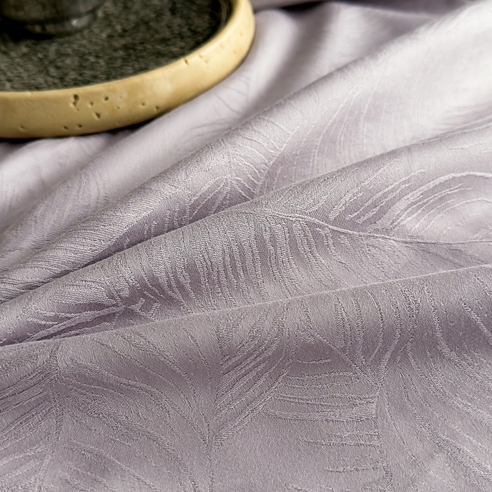 91家纺网 家纺一手货源 找家纺 宏羽纺家纺 2026新款100S长绒棉浮雕提花居家四件套 叶纷-香芋紫