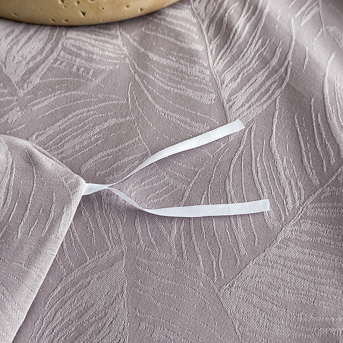 91家纺网 家纺一手货源 找家纺 宏羽纺家纺 2026新款100S长绒棉浮雕提花居家四件套 叶纷-香芋紫