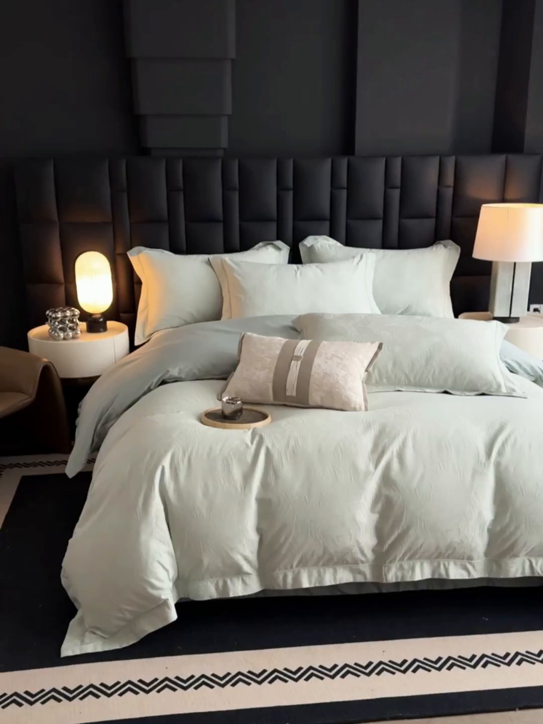 91家纺网 家纺一手货源 找家纺 宏羽纺家纺 2026新款100S长绒棉浮雕提花居家四件套 叶纷-香芋紫