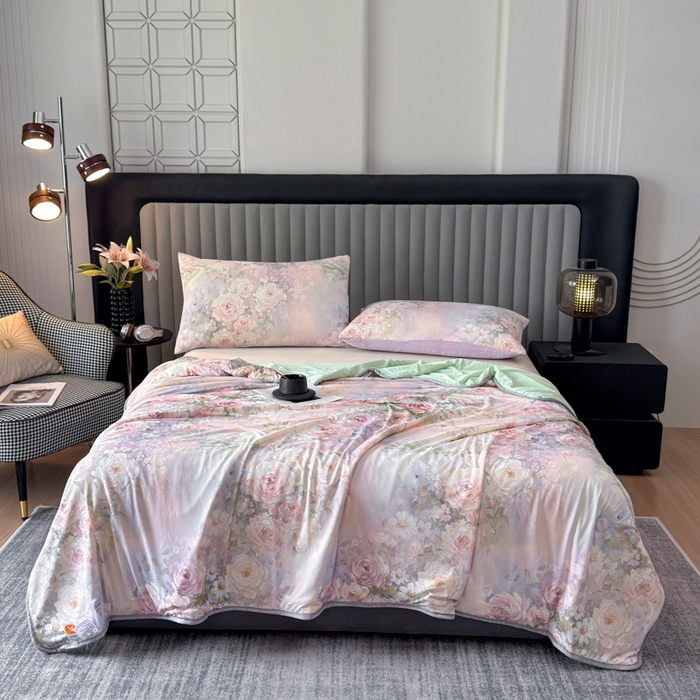 91家纺网 家纺一手货源 找家纺 （总）花满路 2026新款成人夏被