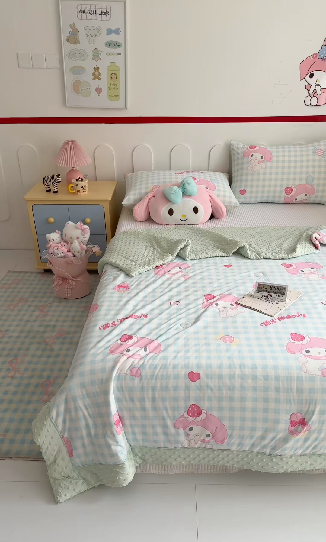 91家纺网 家纺一手货源 找家纺 花满路 2026新款儿童有氨凉感丝夏被夏凉被空调被 草莓美乐蒂