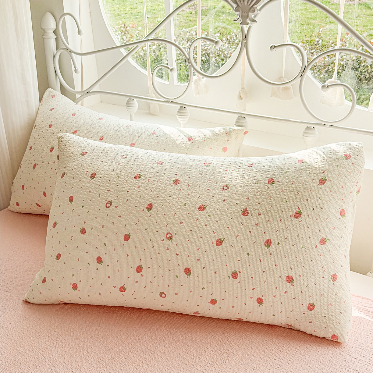 91家纺网 家纺一手货源 找家纺 （总）眠势力 2026新款泡芙纱夏被四件套全棉花边空调被夏凉被薄被子