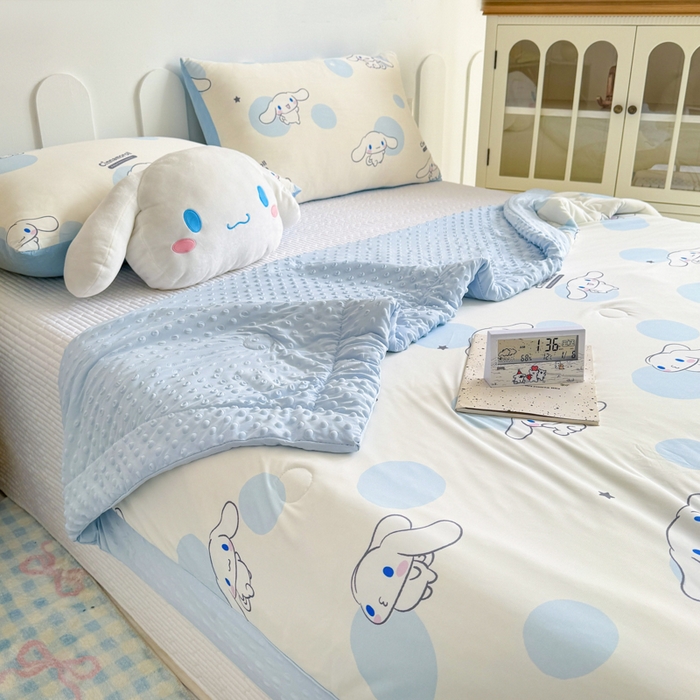 91家纺网 家纺一手货源 找家纺 花满路 2026新款儿童有氨凉感丝夏被夏凉被空调被 飞飞玉桂狗