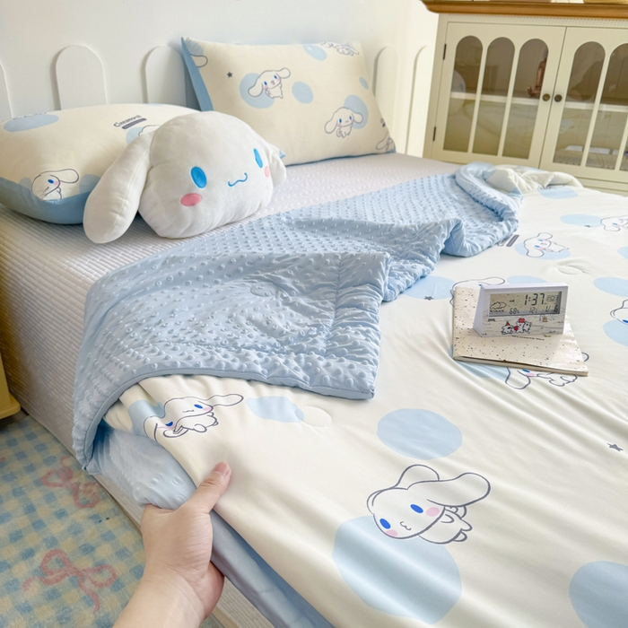 91家纺网 家纺一手货源 找家纺 花满路 2026新款儿童有氨凉感丝夏被夏凉被空调被 飞飞玉桂狗