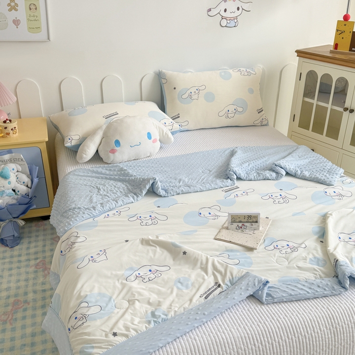 91家纺网 家纺一手货源 找家纺 花满路 2026新款儿童有氨凉感丝夏被夏凉被空调被 飞飞玉桂狗