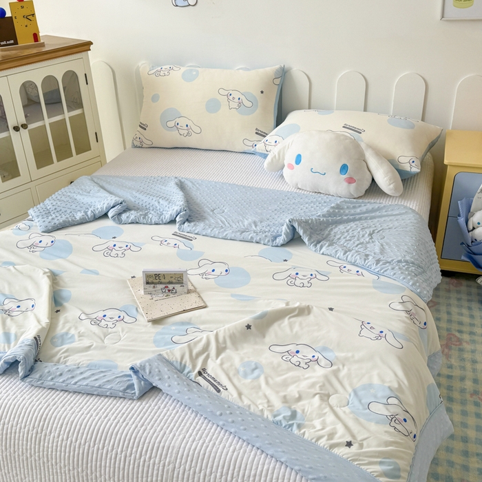 91家纺网 家纺一手货源 找家纺 花满路 2026新款儿童有氨凉感丝夏被夏凉被空调被 飞飞玉桂狗