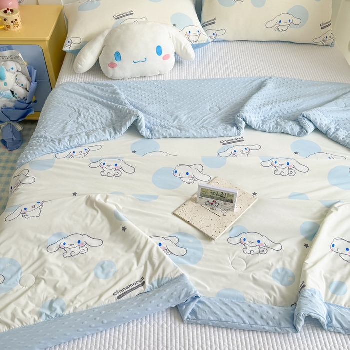 91家纺网 家纺一手货源 找家纺 花满路 2026新款儿童有氨凉感丝夏被夏凉被空调被 飞飞玉桂狗