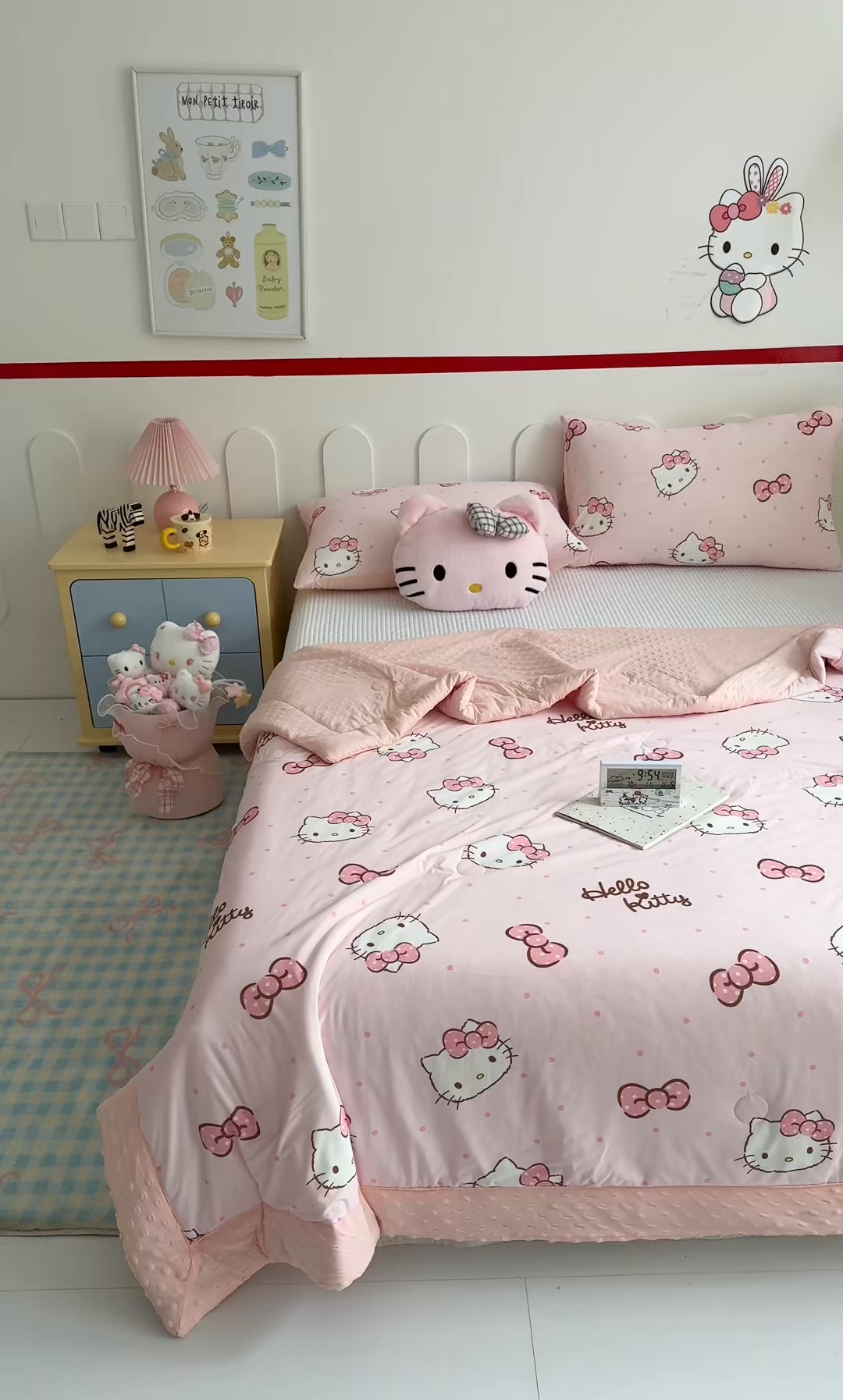 91家纺网 家纺一手货源 找家纺 花满路 2026新款儿童有氨凉感丝夏被夏凉被空调被 蜜糖kt