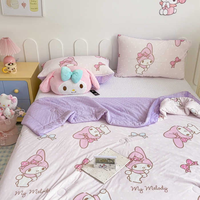 91家纺网 家纺一手货源 找家纺 花满路 2026新款儿童有氨凉感丝夏被夏凉被空调被 奶油美乐蒂