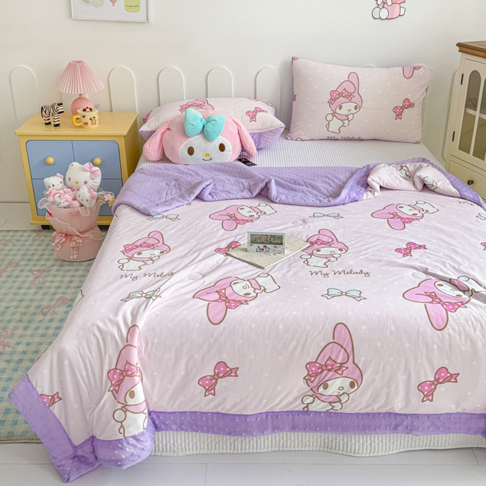 91家纺网 家纺一手货源 找家纺 花满路 2026新款儿童有氨凉感丝夏被夏凉被空调被 奶油美乐蒂