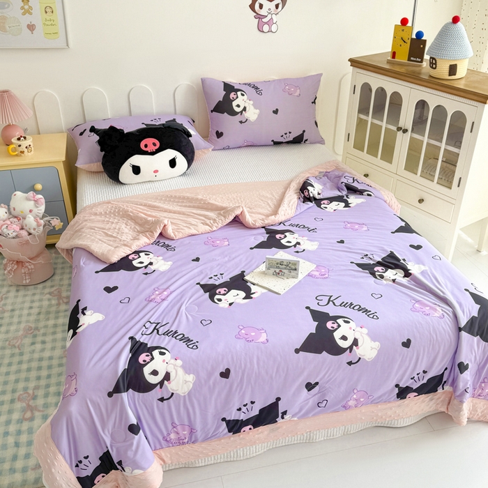 91家纺网 家纺一手货源 找家纺 花满路 2026新款儿童有氨凉感丝夏被夏凉被空调被 软萌库洛米