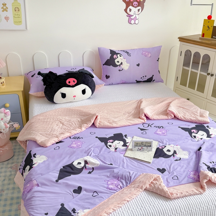 91家纺网 家纺一手货源 找家纺 花满路 2026新款儿童有氨凉感丝夏被夏凉被空调被 软萌库洛米