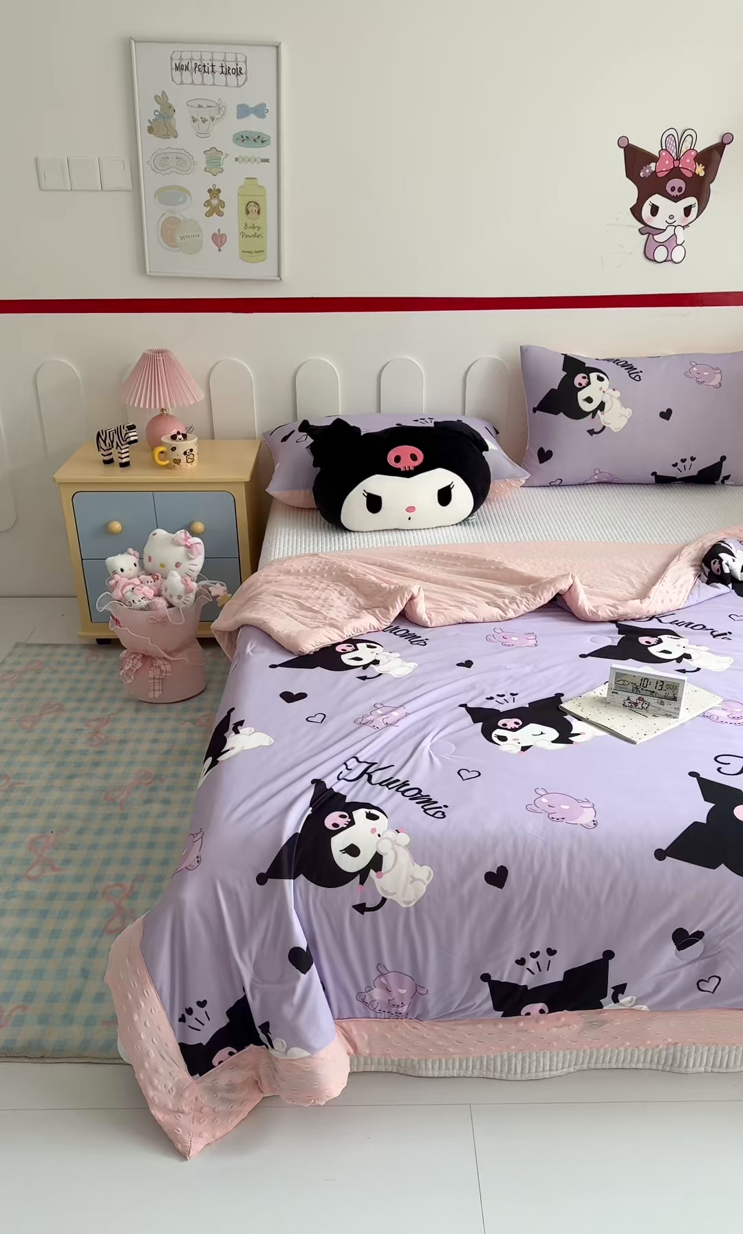 91家纺网 家纺一手货源 找家纺 花满路 2026新款儿童有氨凉感丝夏被夏凉被空调被 软萌库洛米