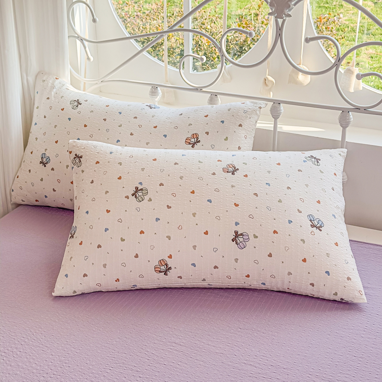 91家纺网 家纺一手货源 找家纺 眠势力 2026新款泡芙纱夏被四件套全棉花边空调被夏凉被薄被子 泡芙甜心