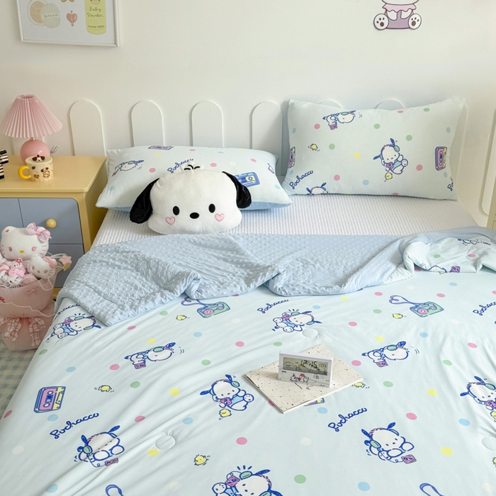 91家纺网 家纺一手货源 找家纺 花满路 2026新款儿童有氨凉感丝夏被夏凉被空调被 跳跳帕恰狗